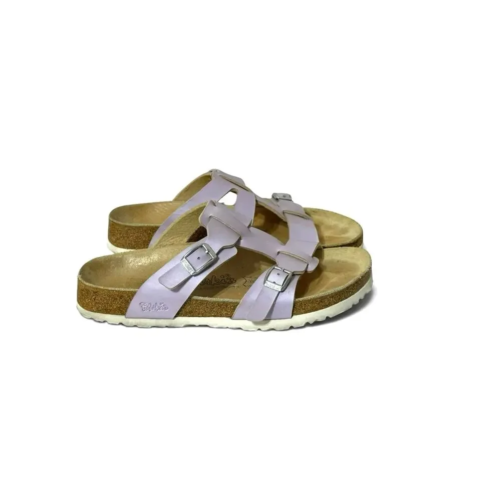 Birki's Nias Birkenstock Footbed Sandals Alloy Lavender Size 37 US 6 - Picture 1 of 10
